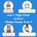 Cosco - Chaise haute Sit Smart 4 en 1 - Linen Slate
