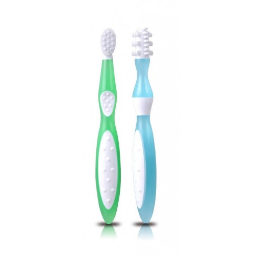 Kidsme - Ensemble première brosse à dents - Bleu et vert