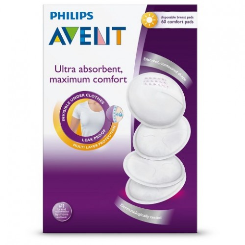Philips Avent - Tampons d'allaitement jetables - 60 coussinets