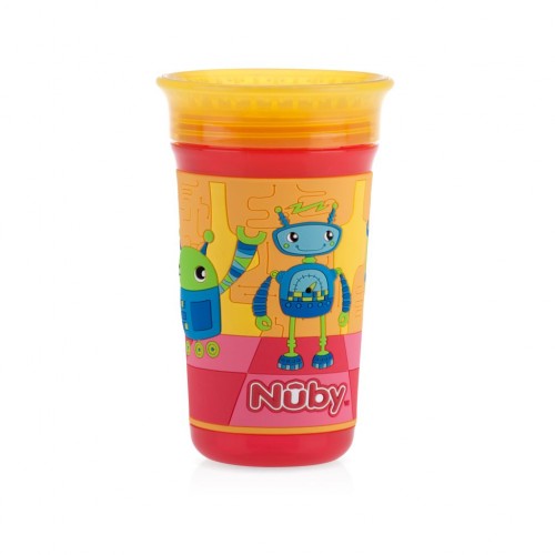 Nuby - Gobelet No-Spill™ 3D 360° Wonder Cup™ 300 mL - Robots 5310542