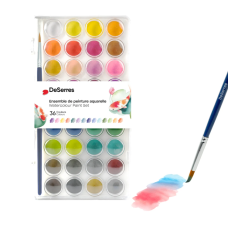 DeSerres - Ensemble Aquarelle 36 couleurs