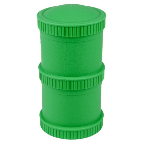 Re-Play - Snack Stacks - Contenants interchangeables et empilables en plastique recyclé - Vert kelly