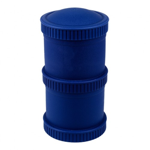 Re-Play - Snack Stacks - Contenants interchangeables et empilables en plastique recyclé - Bleu Marine