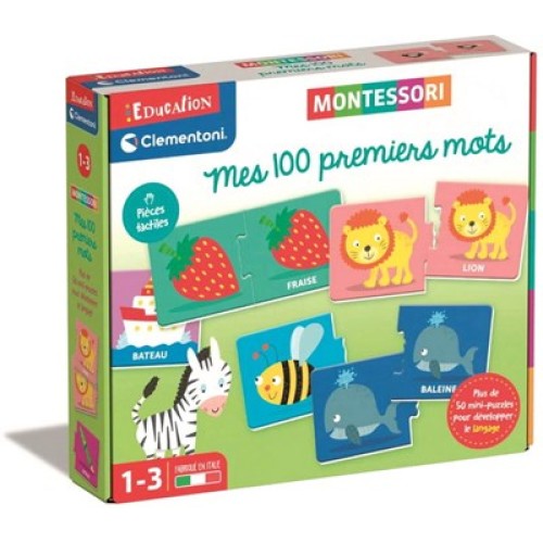 Clementoni - Éducation - Montessori mes 100 premiers mots