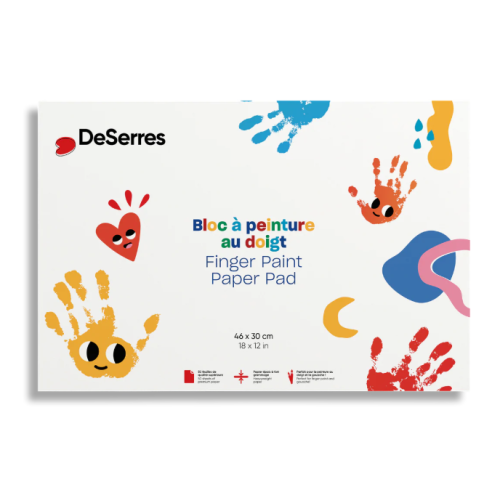 DeSerres - Bloc à peinture au doigt pour enfants - 50 feuilles