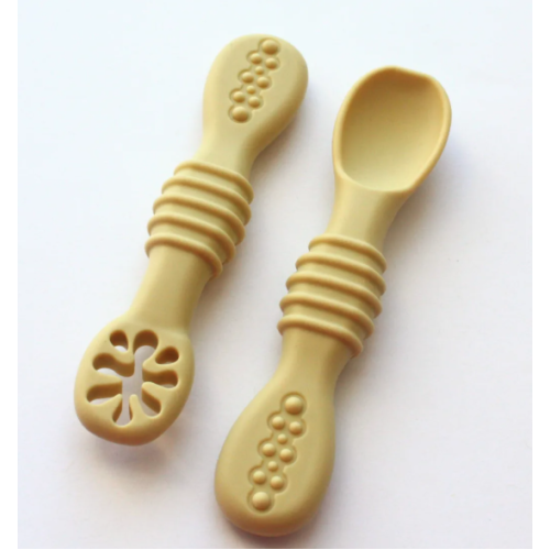 Bulle Bijouterie - Cuillères d’apprentissages pour bébé – DME – lot de 2 - Coquille d'oeuf