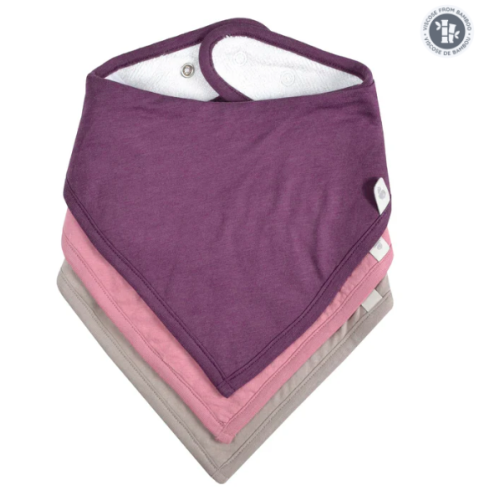 Perlimpinpin - Ensemble de 3 bavoirs en bambou - Porto, Lotus & Taupe