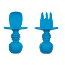 Bumkins - Chewtensils - Ustensiles en silicone - Bleu foncé