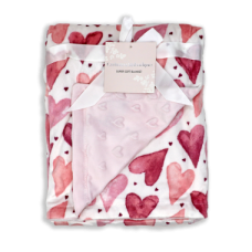 Rose Textiles - Catherine Malandrino - Couverture en polar - Coeurs