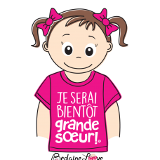Bédaine Love - T-Shirt humoristique pour enfant - Grande soeur bientôt