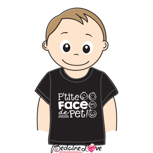 Bédaine Love - T-Shirt humoristique pour enfant - Face de pet