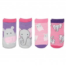 FlapJackKids - Bas assorties 1-3 ans - Hippo / Éléphant