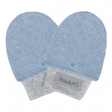 Juddlies - Raglan Collection - Bleu Jeans - Mitaines anti-rayures bio