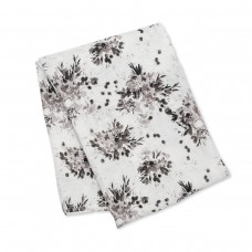 Lulujo - Mousseline de bamboo - Collection Moderne - Black floral