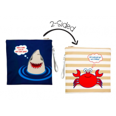 FlapJackKids - Sac imperméable réversible - Requin / Crabe
