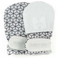 Malarkey Kids - Munch Minis - Mitaines de dentition et anti-griffures - Géo Blanc & Noir