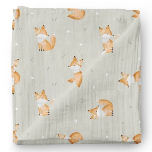 Oleoops - Mousseline de bamboo - Renardeaux