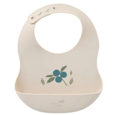 Perlimpinpin - Bavoir en silicone - Bleuet