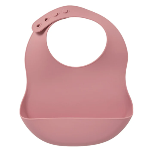 Perlimpinpin - Bavoir en silicone - Rose