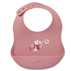 Perlimpinpin - Bavoir en silicone - Souris