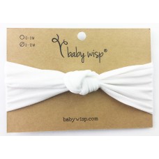 Baby Wisp - Bandeau pour nourrissons avec nœud turban en nylon - Blanc