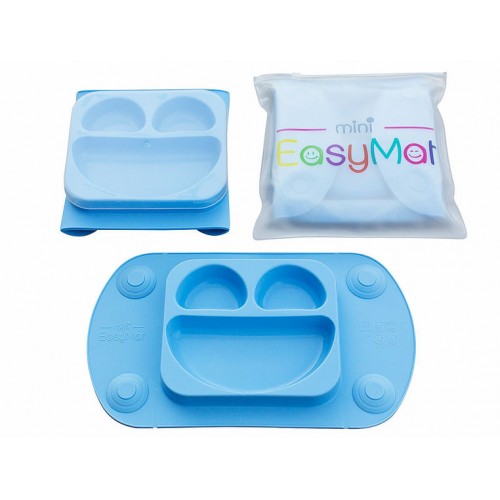 EasyMat - Assiette à succion portable - Bleu