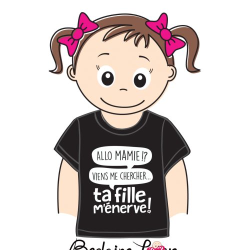 Bédaine Love - T-Shirt humoristique pour enfant - Ta fille m’énerve