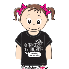 Bédaine Love - T-Shirt humoristique pour enfant - Je suis la princesse des chiâleuses