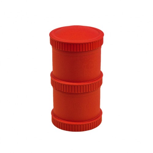 Re-Play - Snack Stacks - Contenants interchangeables et empilables en plastique recyclé - Rouge