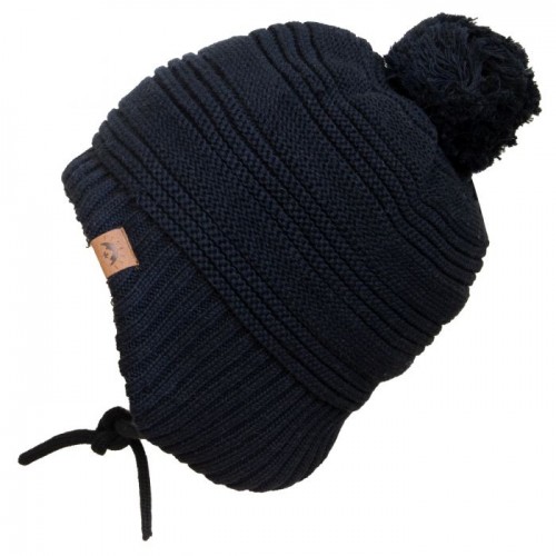 Calikids - Bonnet d'hiver doublé en tricot unisexe - Noir